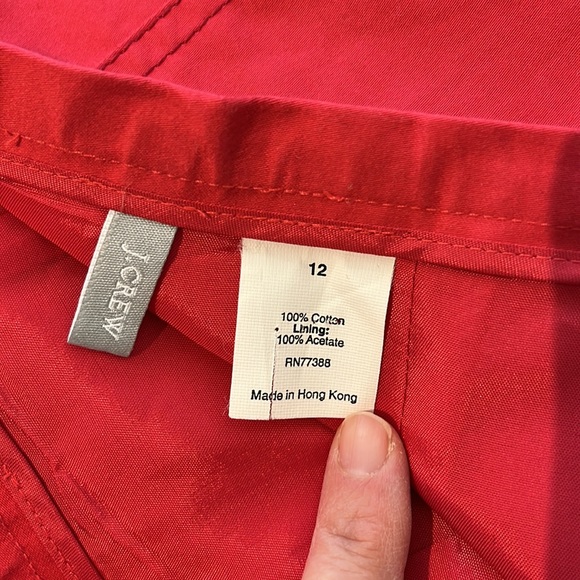 J. Crew 2000’s coral cotton a line skirt size 12 - Picture 5 of 10